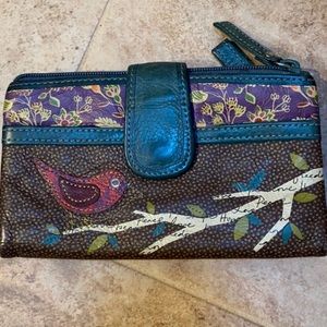 Bird Fossil Wallet w/ Credit Card Slots
